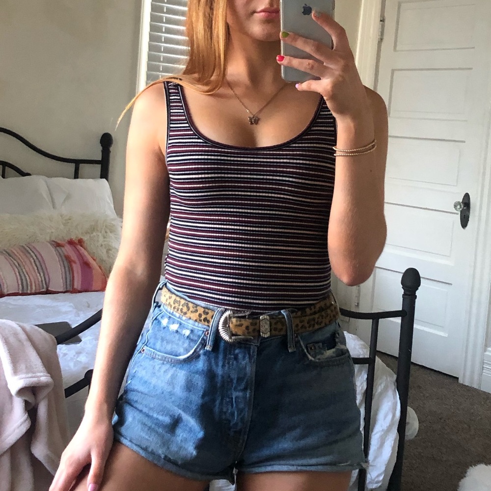 Striped bodysuit